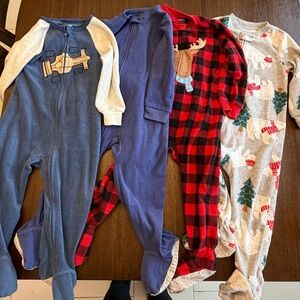 Cozy Kids' Pajama Set - Blue, Red, Gray